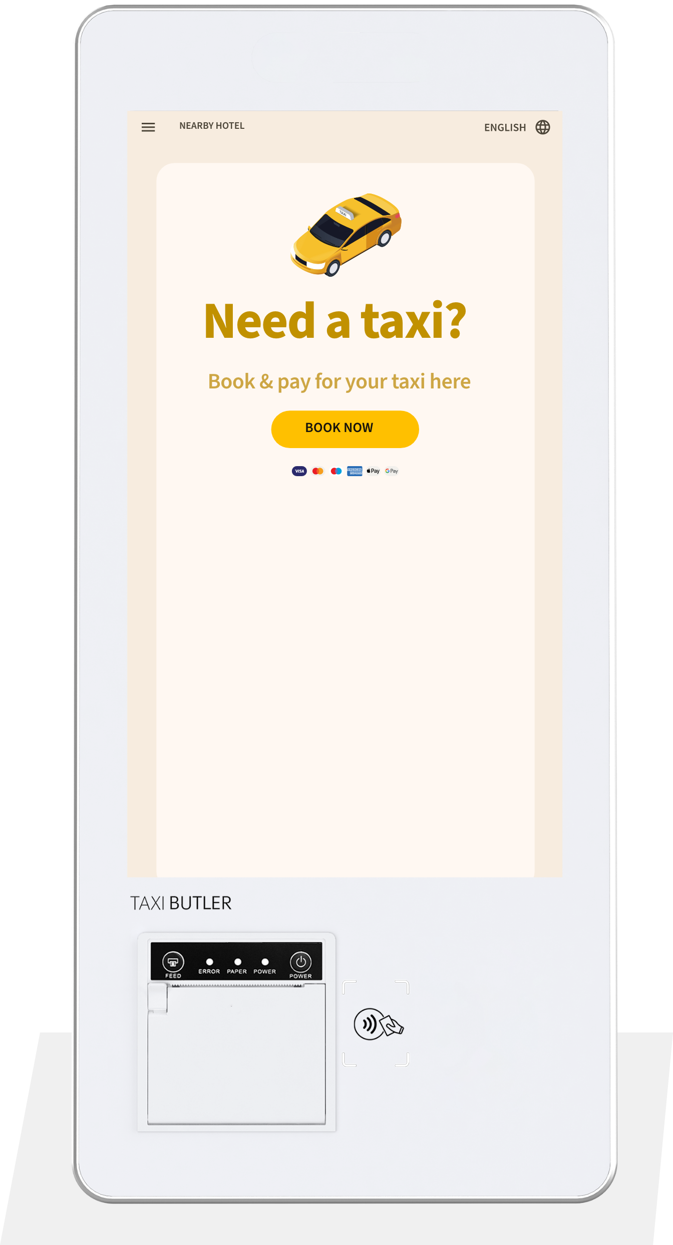 Taxi Butler KIOSK 15 taxi booking terminal kiosk with payment